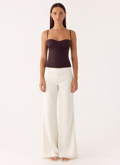 Elmah Low Rise Pants - White