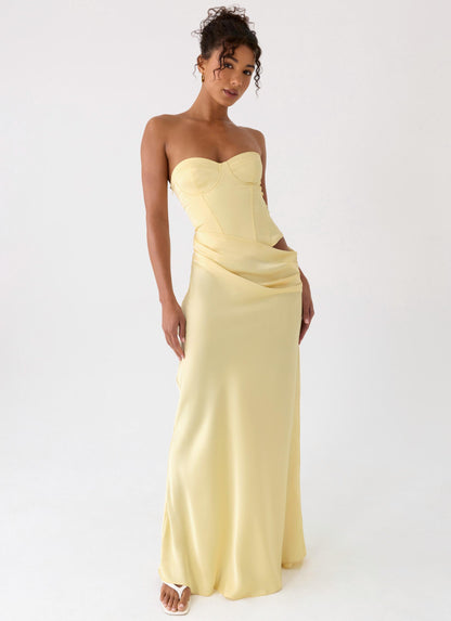 Emory Corset Maxi Dress - Yellow