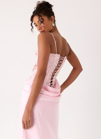 Euphoric Beaded Maxi Dress - Pink Everbloom