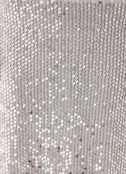 Evodia Sequin Midi Skirt - Silver
