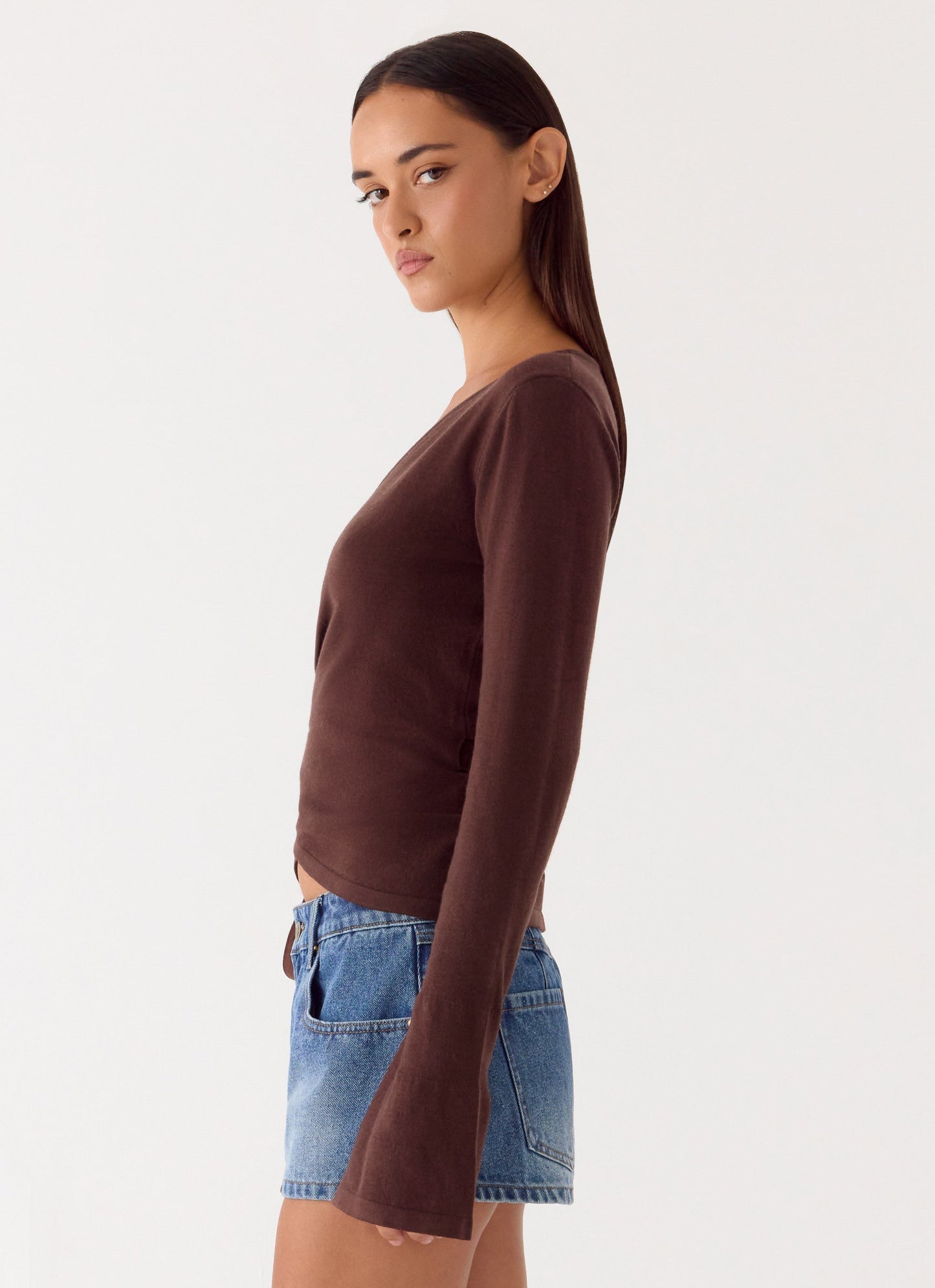 Halo Knit Top - Chocolate