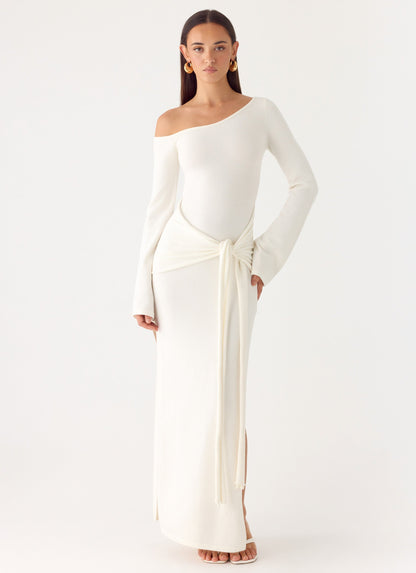 Kova Knit Maxi Dress - White
