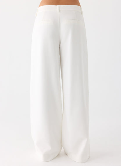 Samuel Low Rise Suiting Pants - White