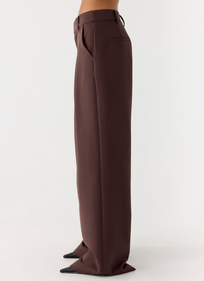 Sora Low Rise Pant - Dark Chocolate