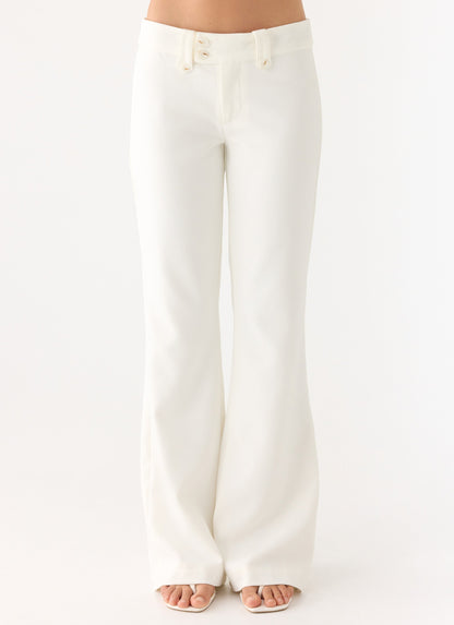 Weiss Low Rise Suiting Pants - White